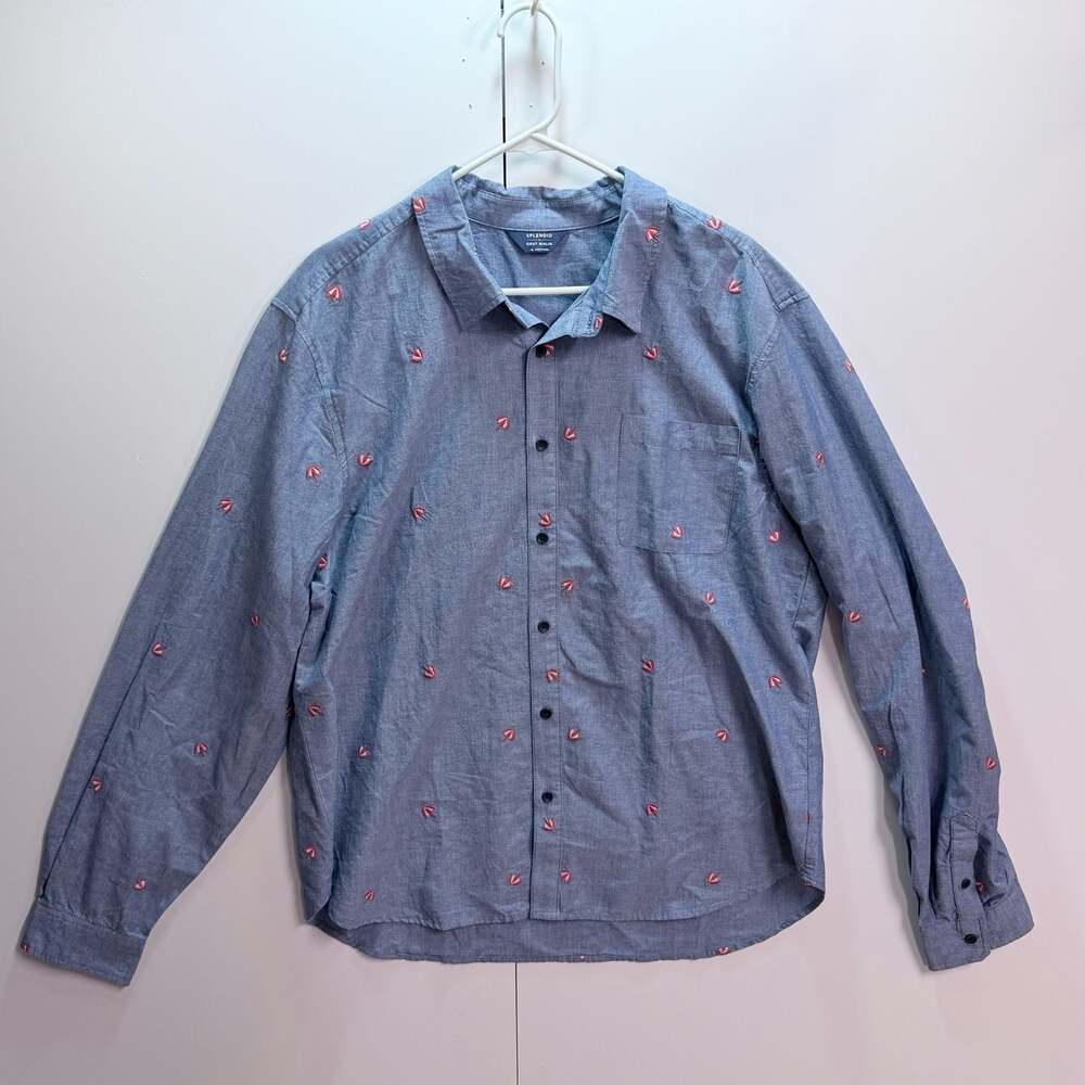 Splendid x Gray Malin Umbrella Embroidered Chambray Shirt
